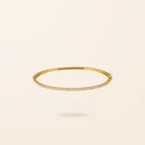 14K Gold Diamond Bangle