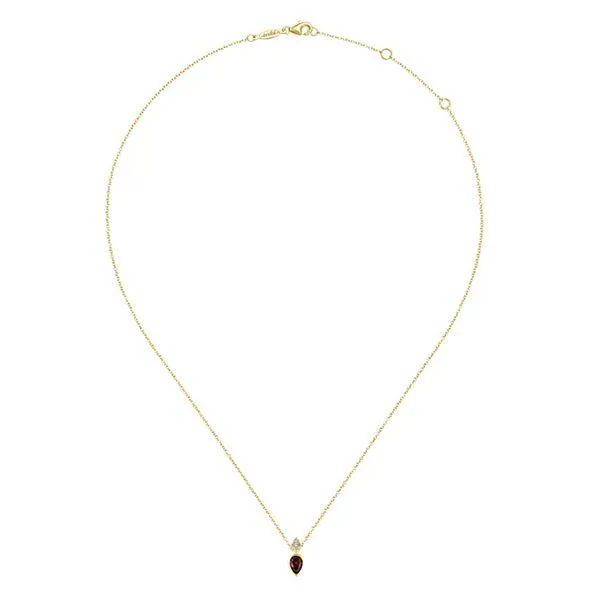 14k Yellow Gold Gem Drops Diamond Necklace