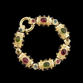 18K Yellow Gold Estate Gem-set Bracelet