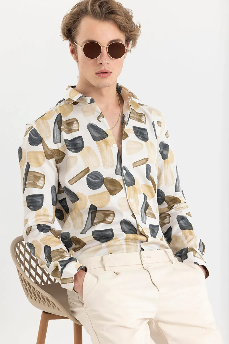 Abstract Gem Beige SHirt