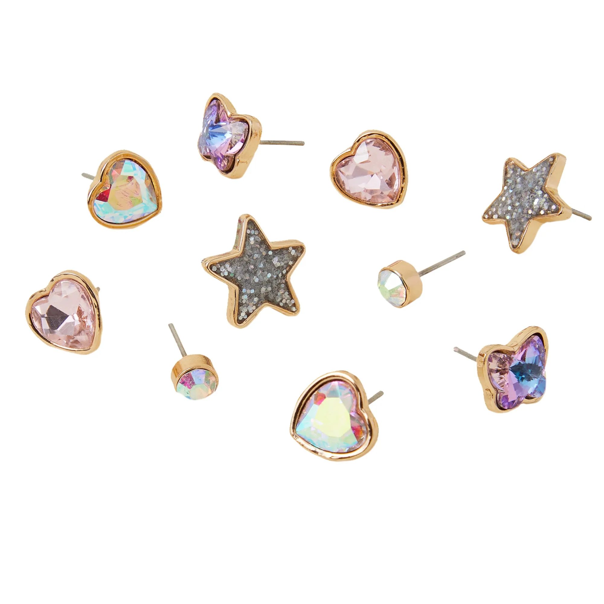 Accessorize London Girl's Gem Earrings 5 Pack