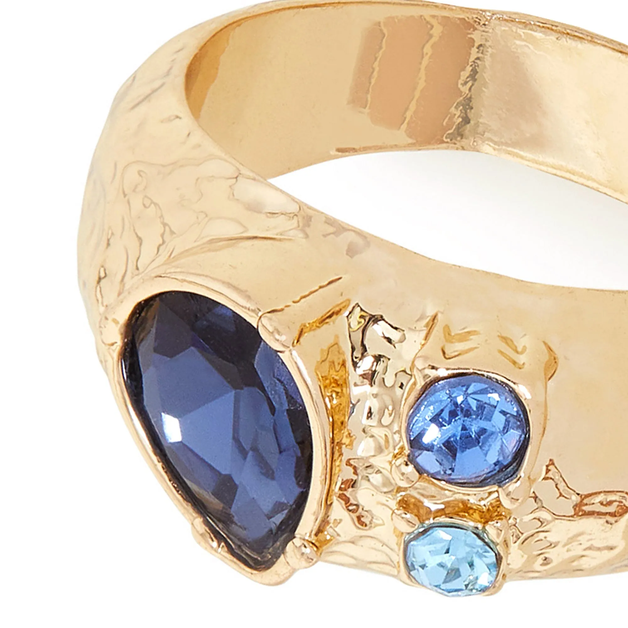 Accessorize London Women's Chunky Gem Ring Blue-Small