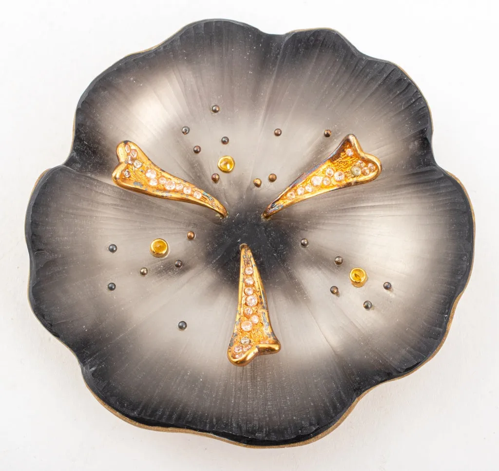 Alexis Bittar Gem Mounted Lucite Flower Pins, 4