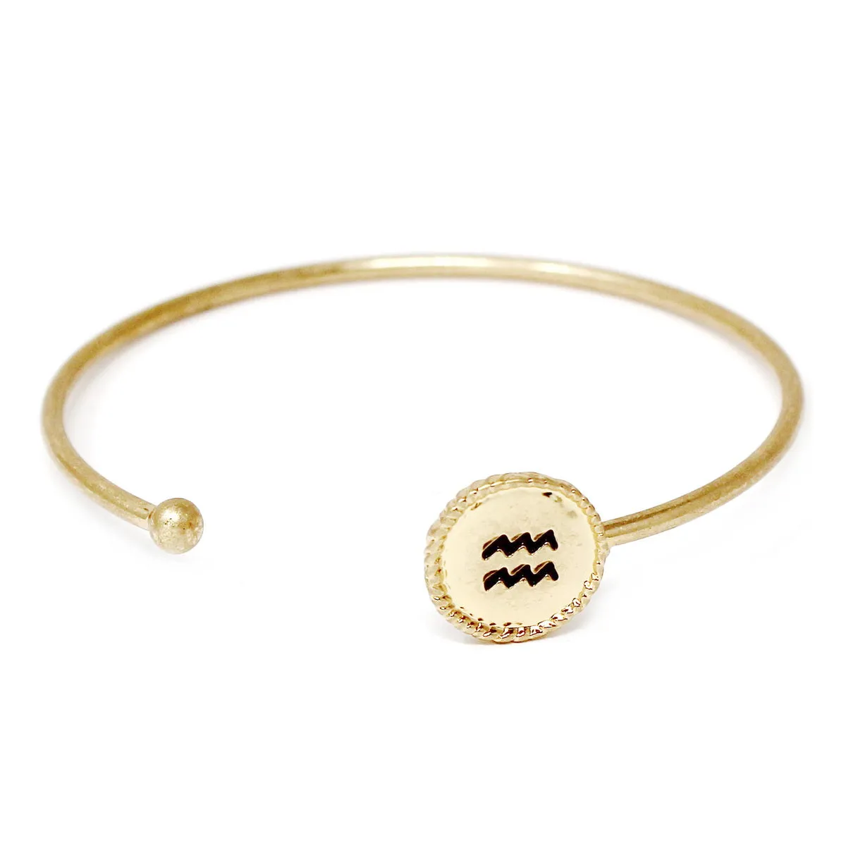 Aquarius Zodiac Bangle Bracelet