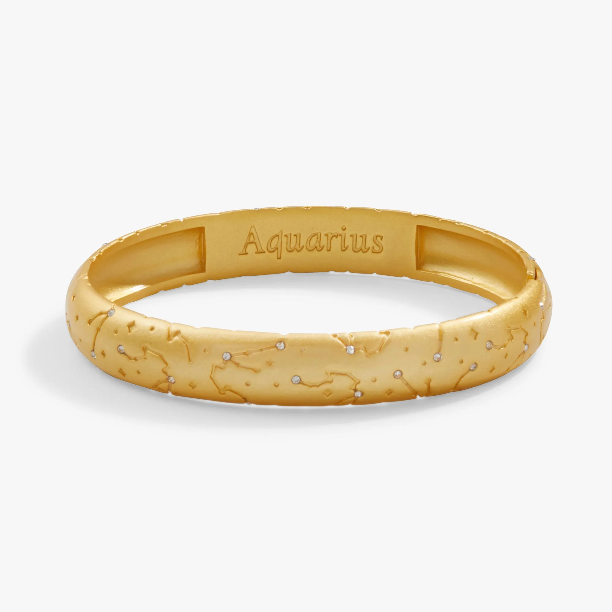 Aquarius Zodiac Hinge Bangle