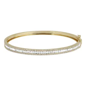 Baguette   Pavé Diamond Bangle