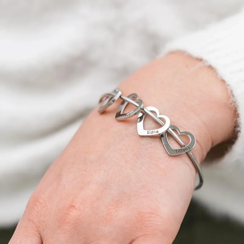 Bracelet Bangle With Unique Design Charms