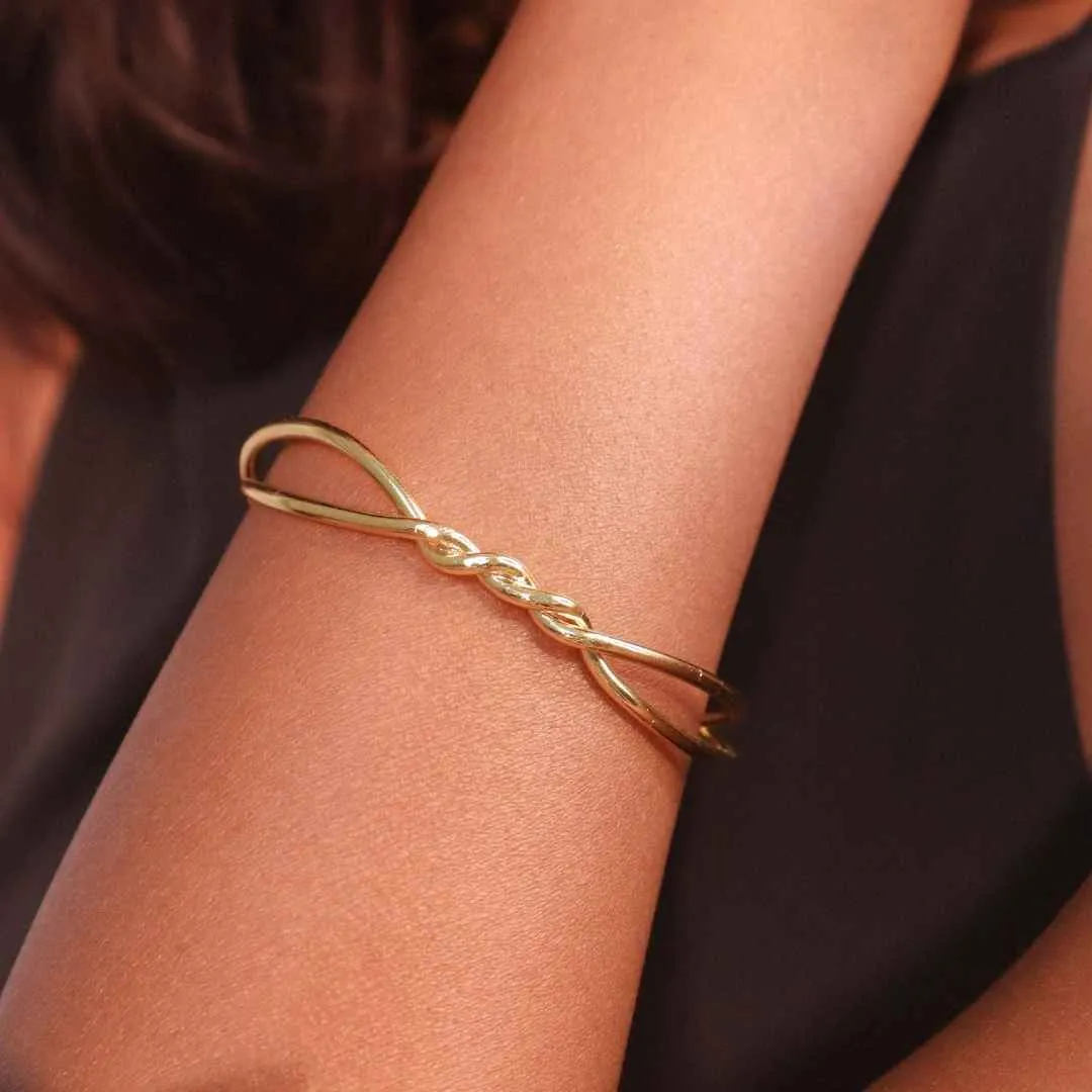 Brass - Knotted Bangle