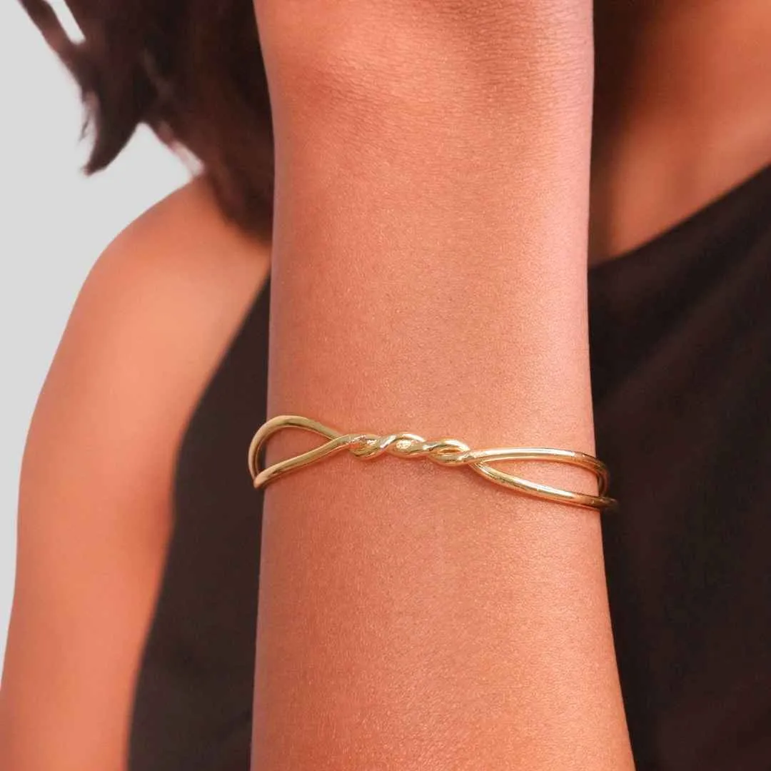 Brass - Knotted Bangle