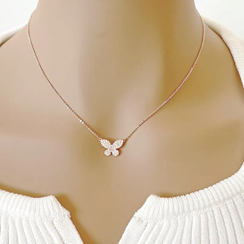 Butterfly Cubic Zirconia Necklace