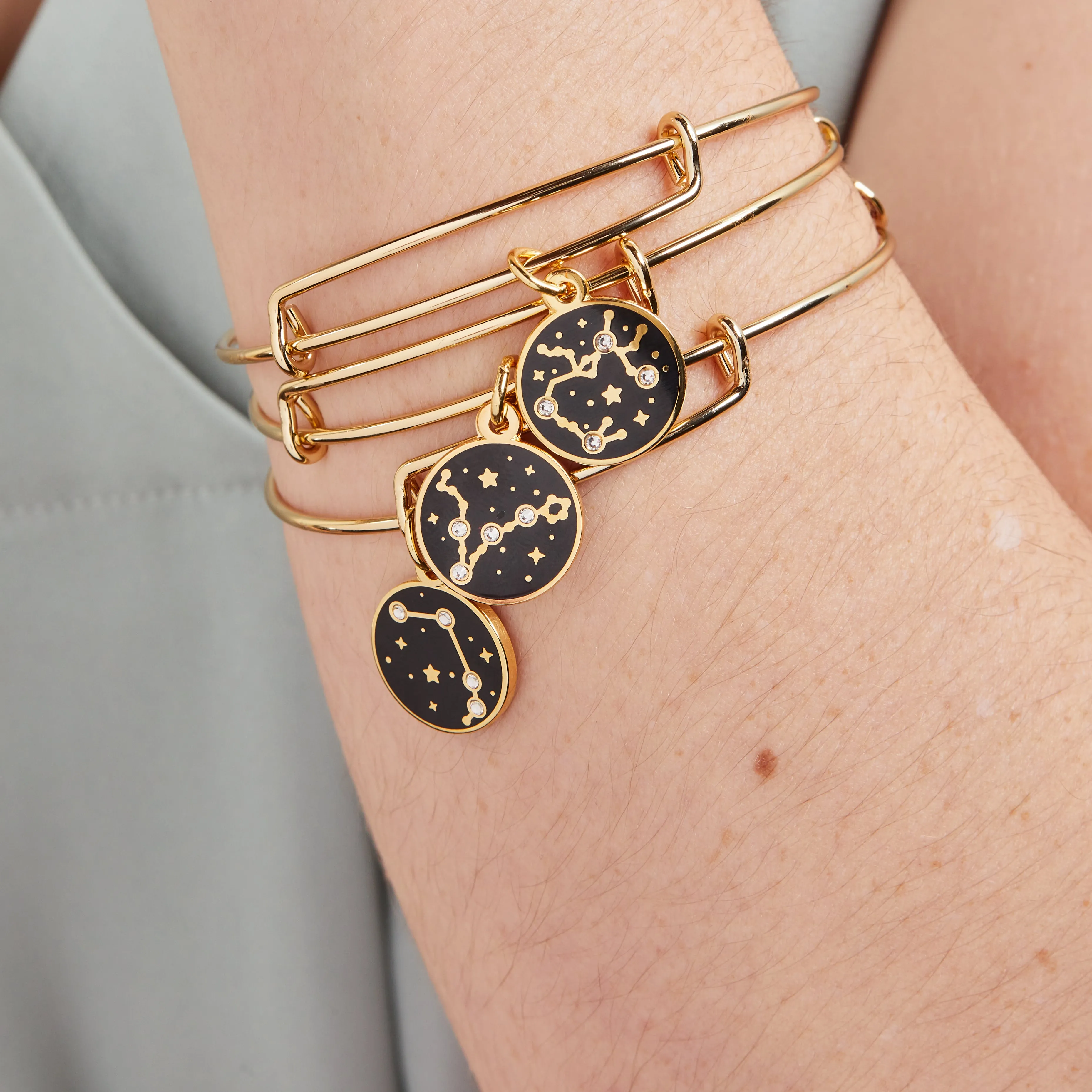 Cancer Zodiac Charm Bangle, Color