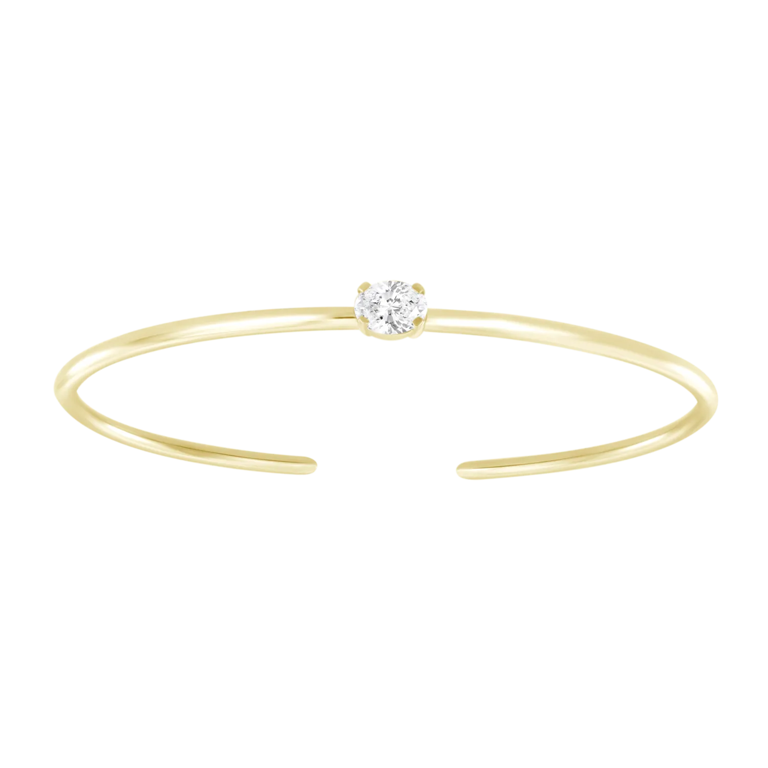 Center Diamond Cuff Bangle