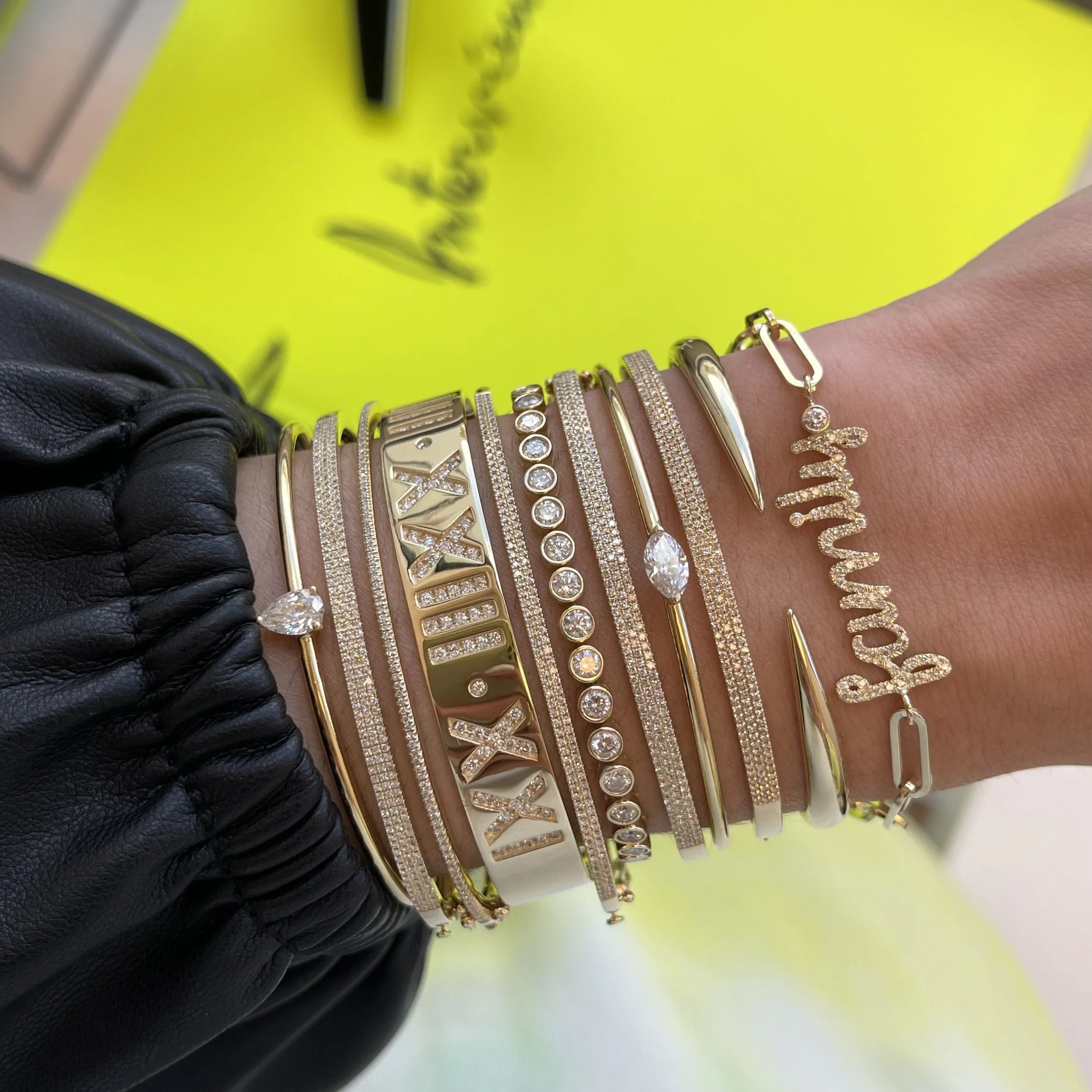 Center Diamond Cuff Bangle