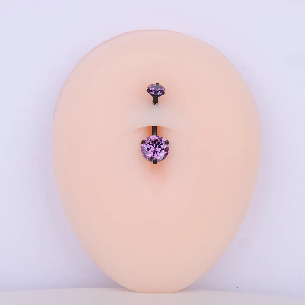 Charm Purple Gem Belly Ring