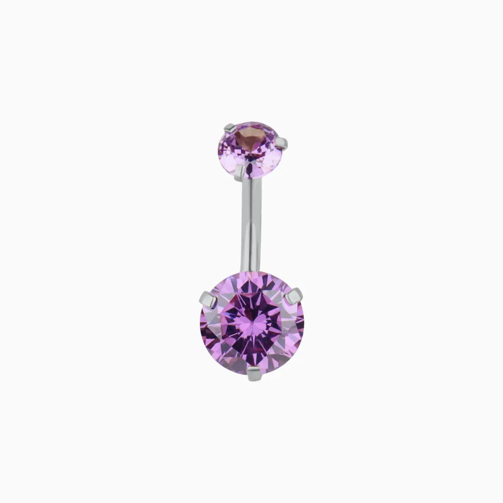 Charm Purple Gem Belly Ring