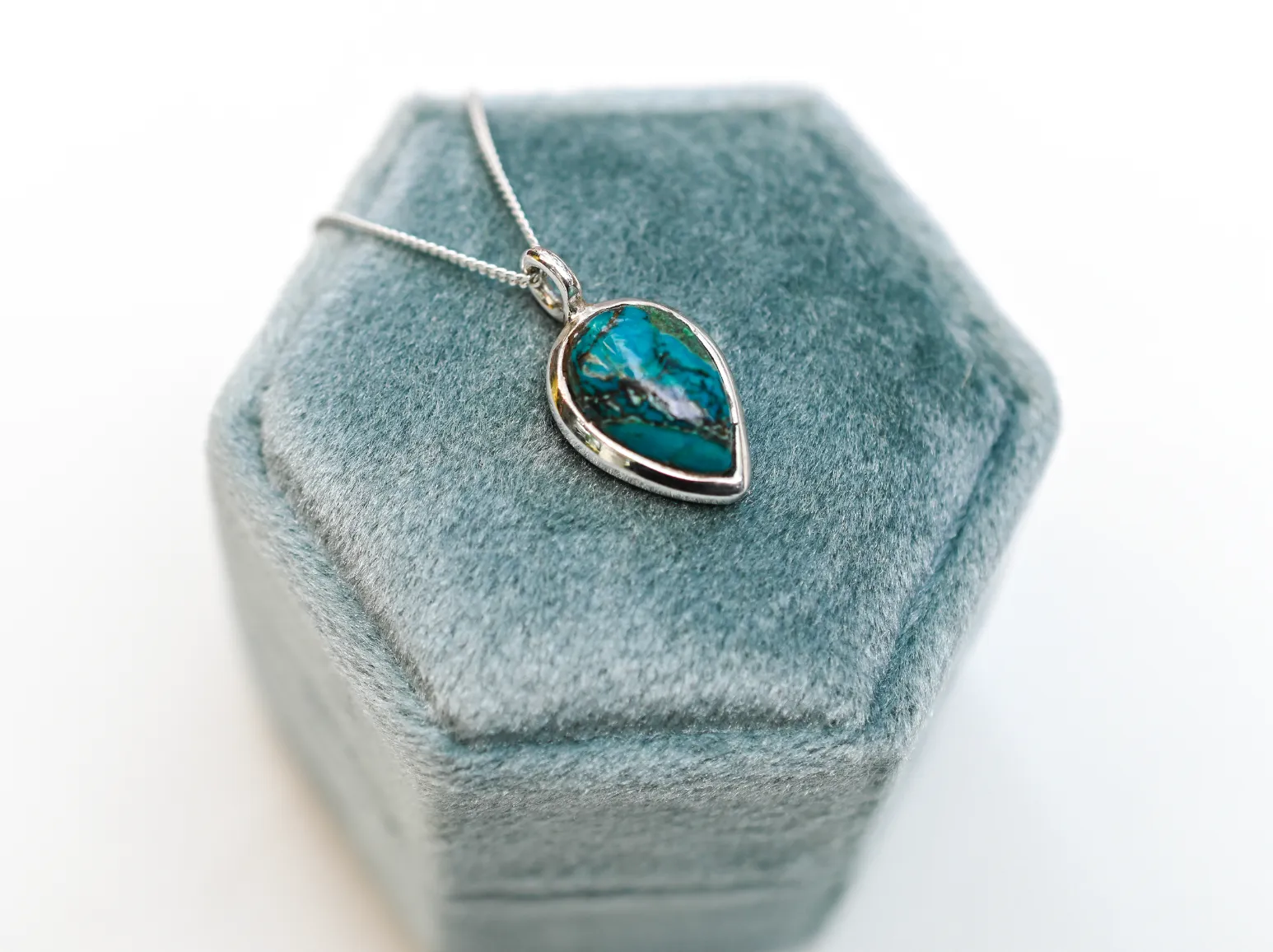 Chrysocolla Gem Drop Pendant