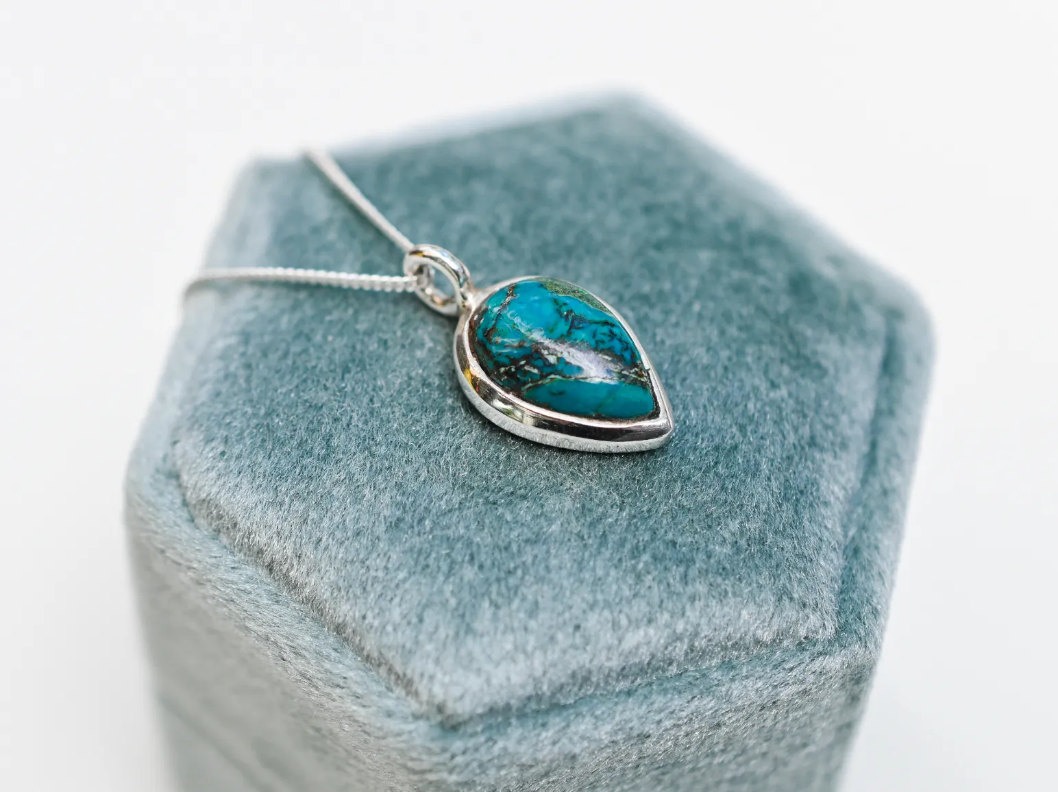 Chrysocolla Gem Drop Pendant