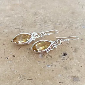 Citrine Marquise Gem Earrings