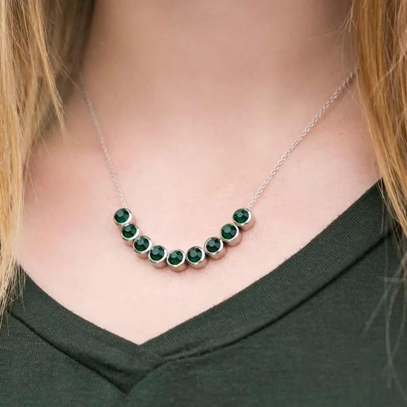 City Skyline Green Gem Necklace