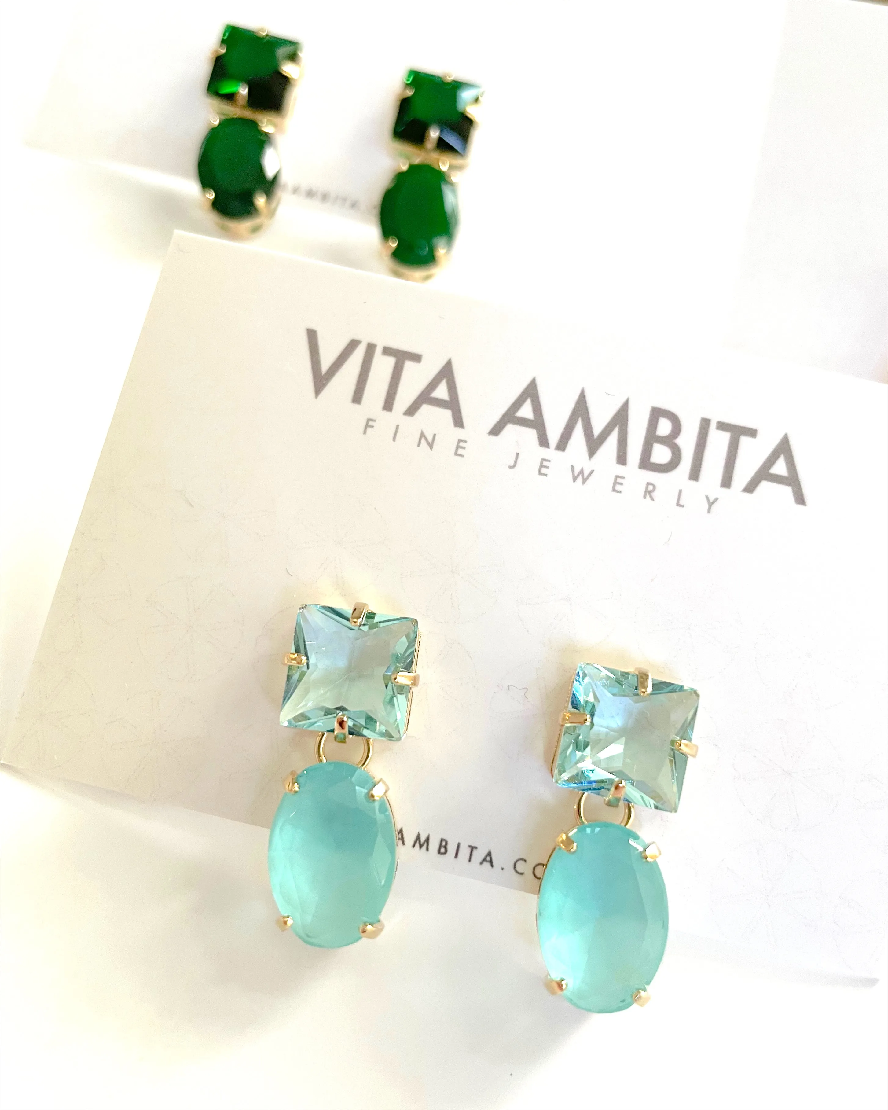 Colored gemstones earrings