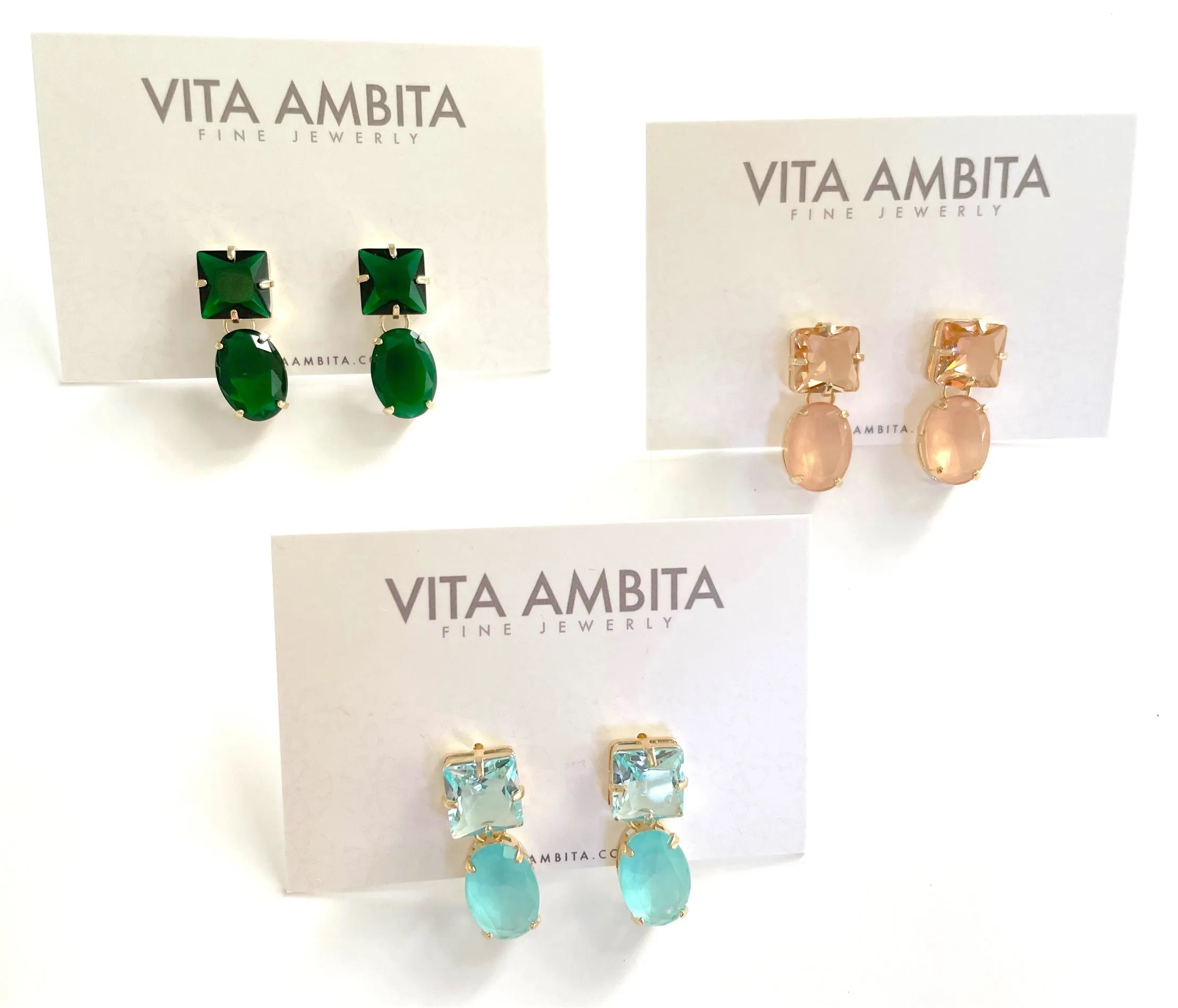 Colored gemstones earrings