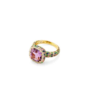 Cosmic Multi Gem Pave Ring