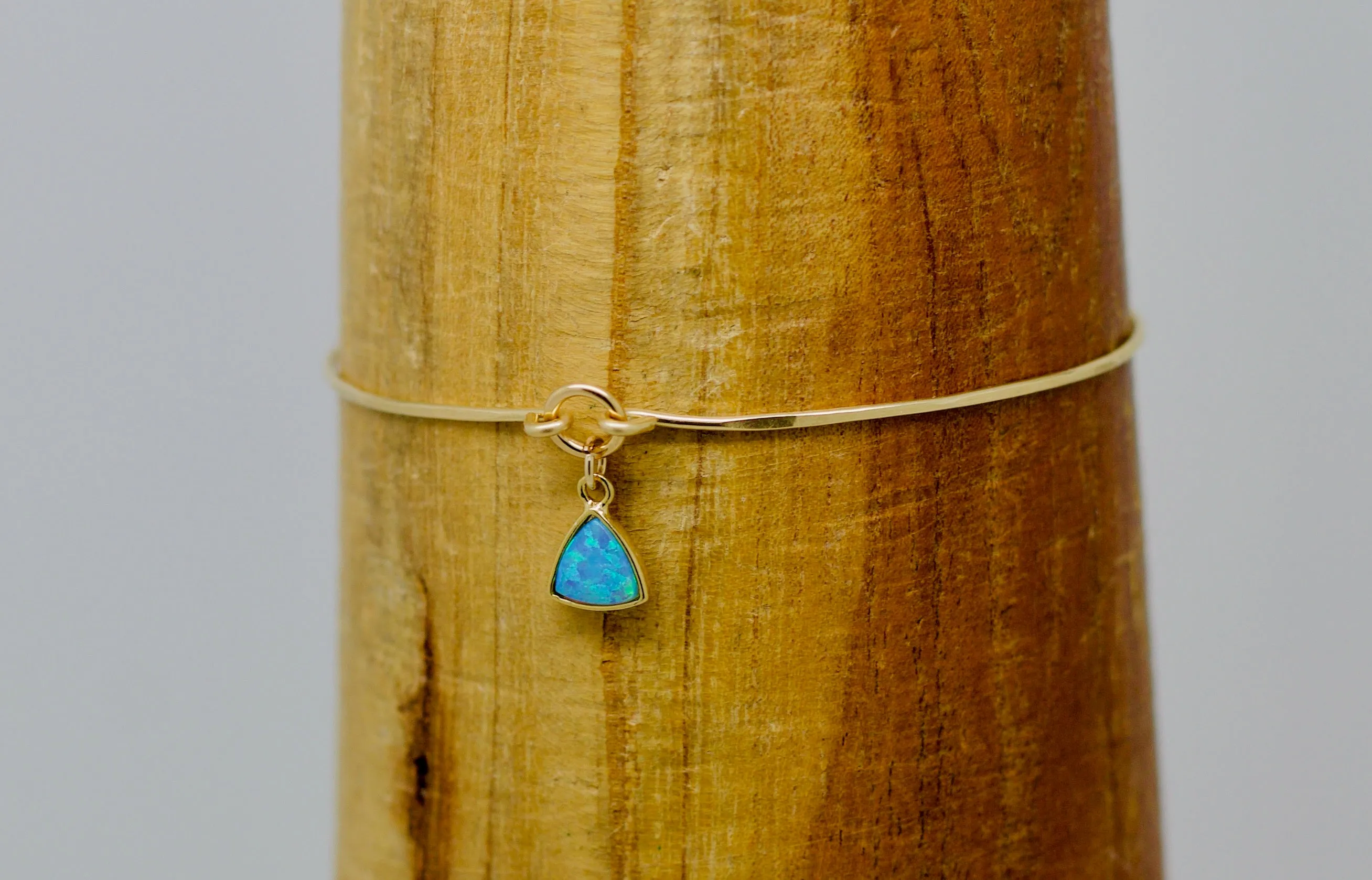 Dainty Opal Bangle Bracelet