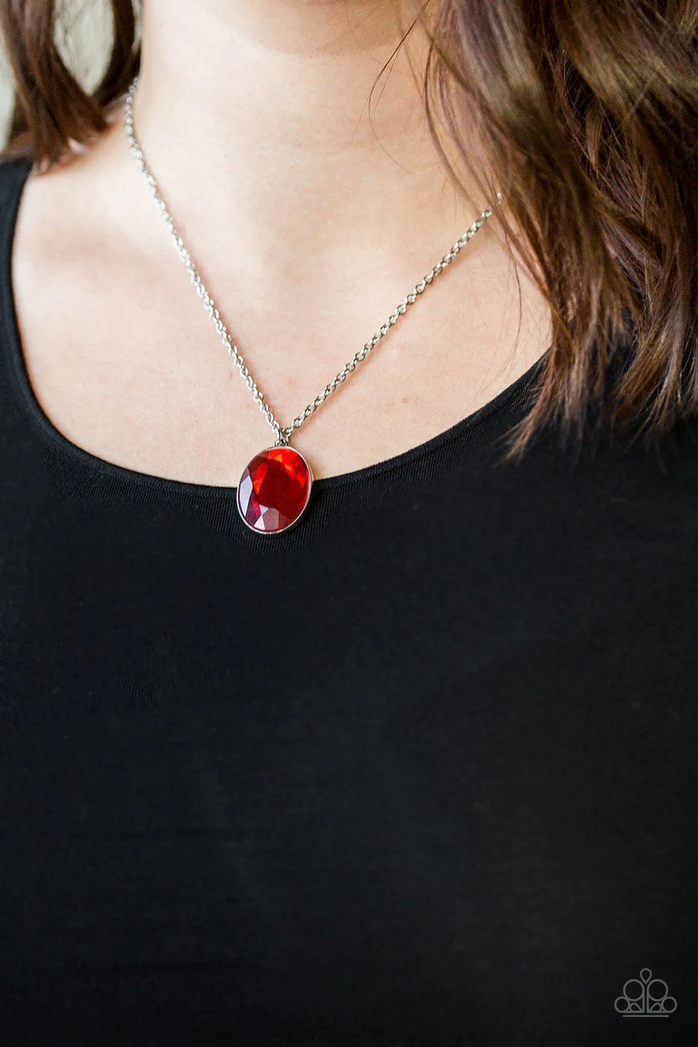 Definitely Duchess Red Gem Necklace - Paparazzi Accessories