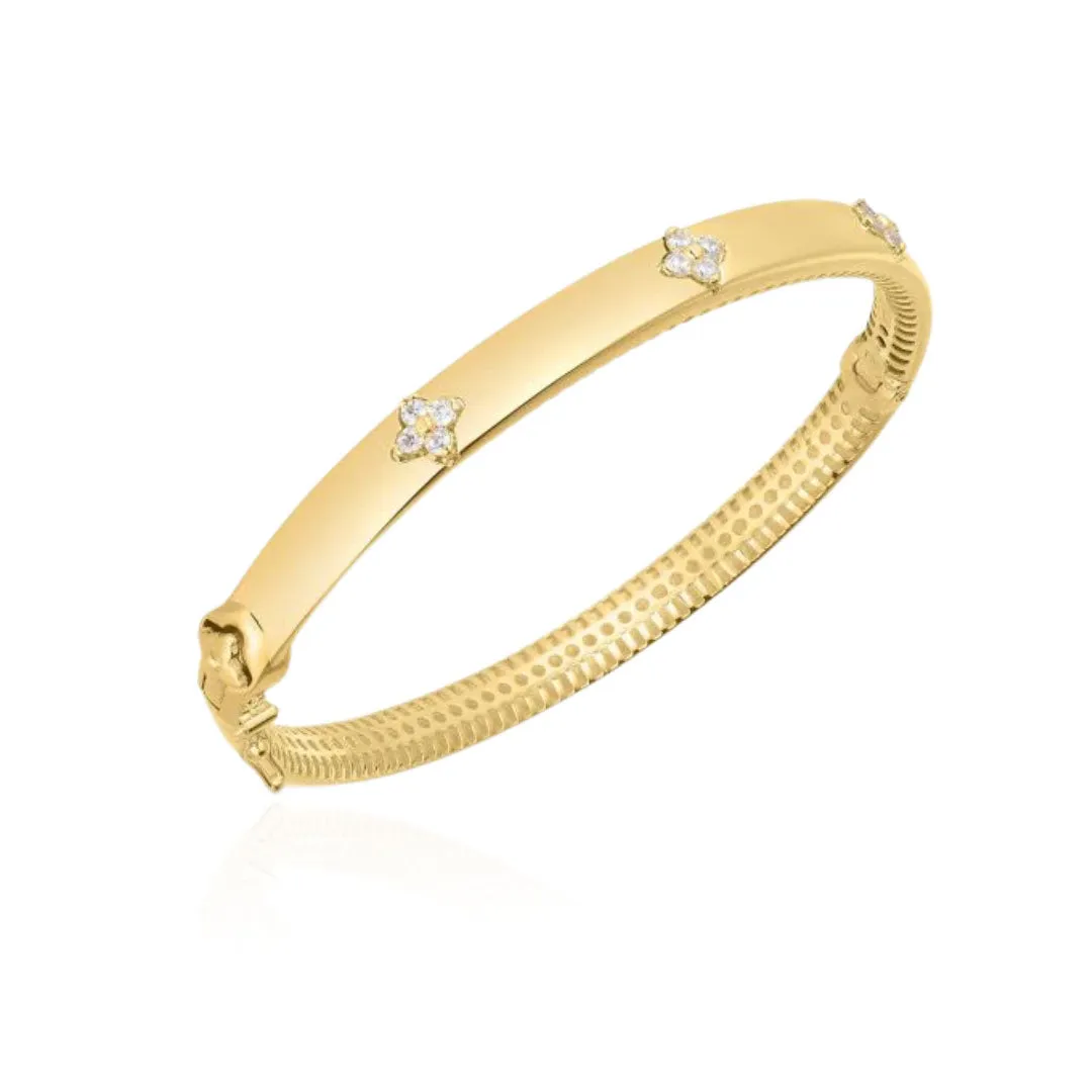 Diamond Clover Bangle