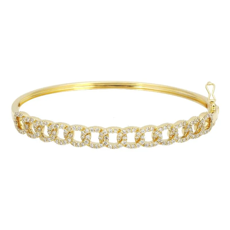 Diamond Cuban Link Bangle