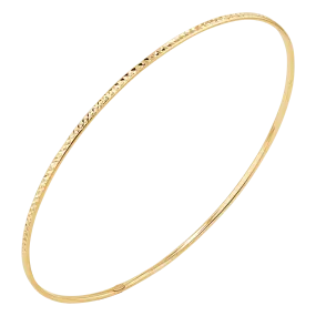 Diamond Cut Wire Bangle