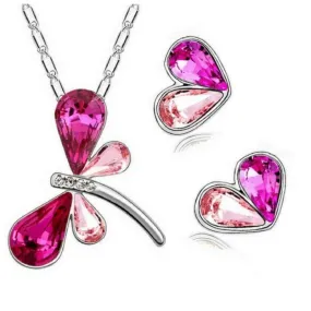 DRAGONFLY Kisses Pink Gem Set