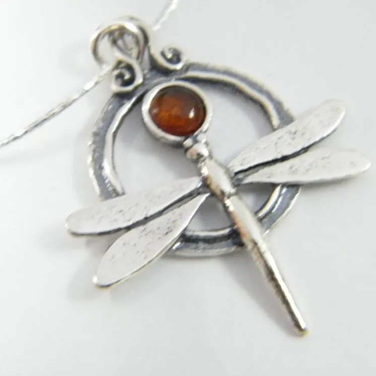 Dragonfly Pendant for Woman Israeli Meaningful Necklaces set with gemstones