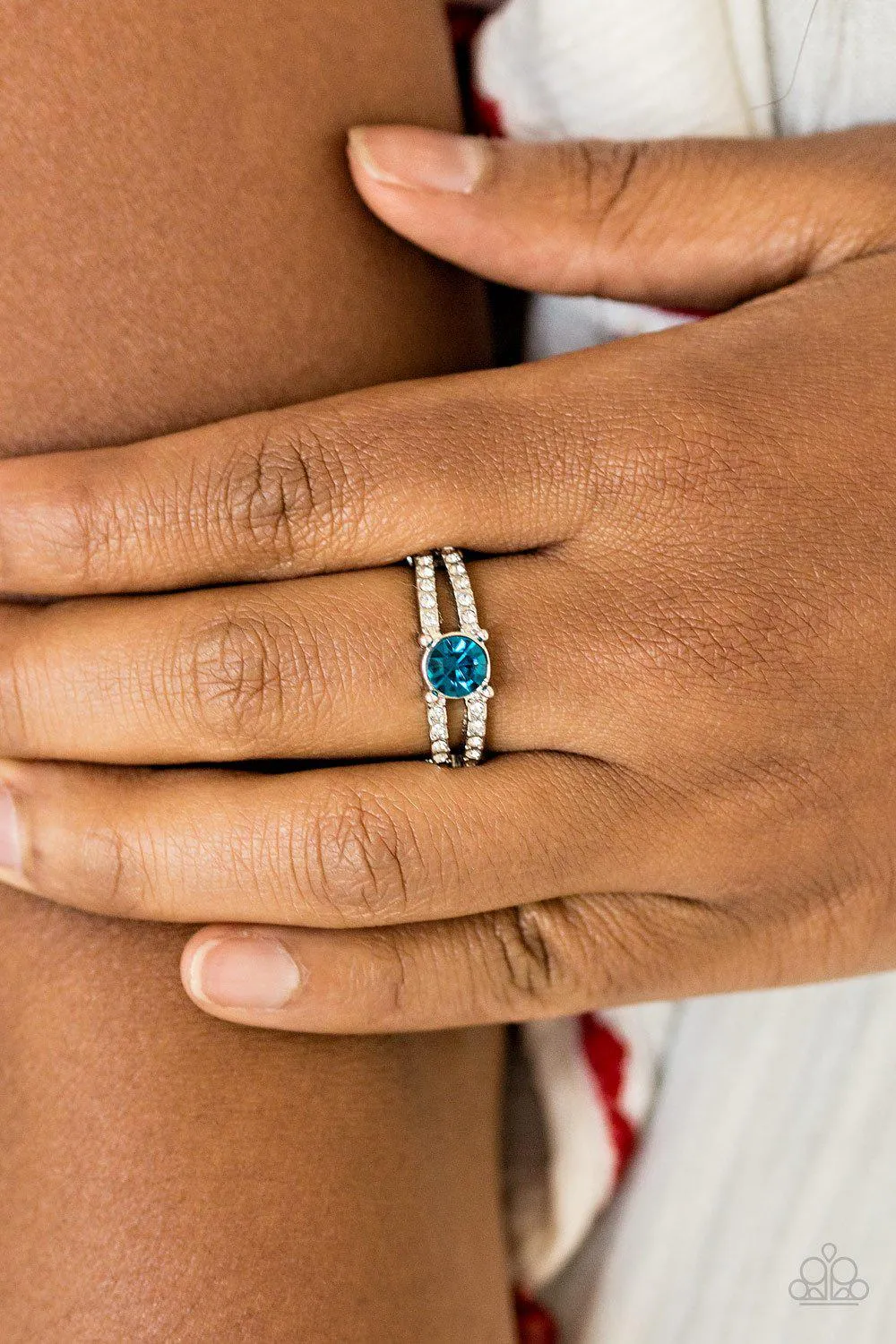 Dream Sparkle Blue Gem Ring - Paparazzi Accessories