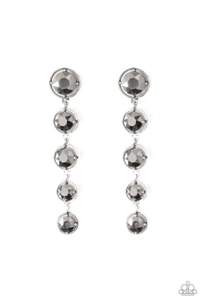 Drippin In Starlight Silver Gem Earrings - Paparazzi Accessories