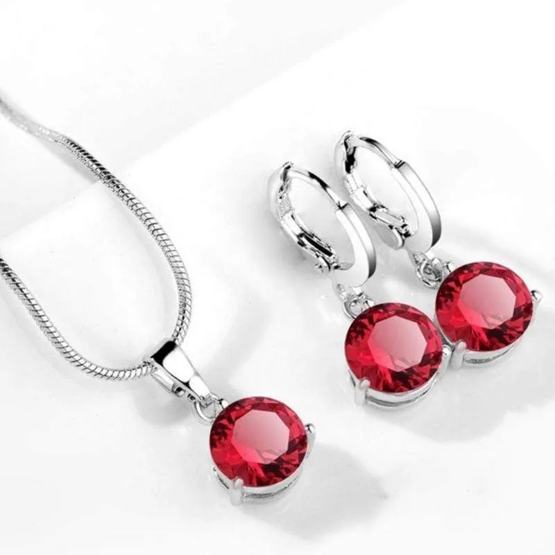 Drops of Jupiter Magenta Gem Set