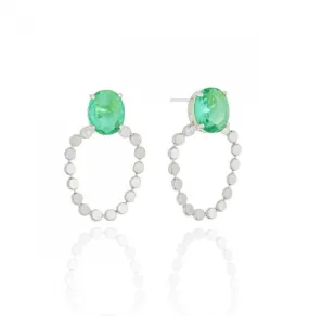 EARRING GEM   CIRCLE FLAT