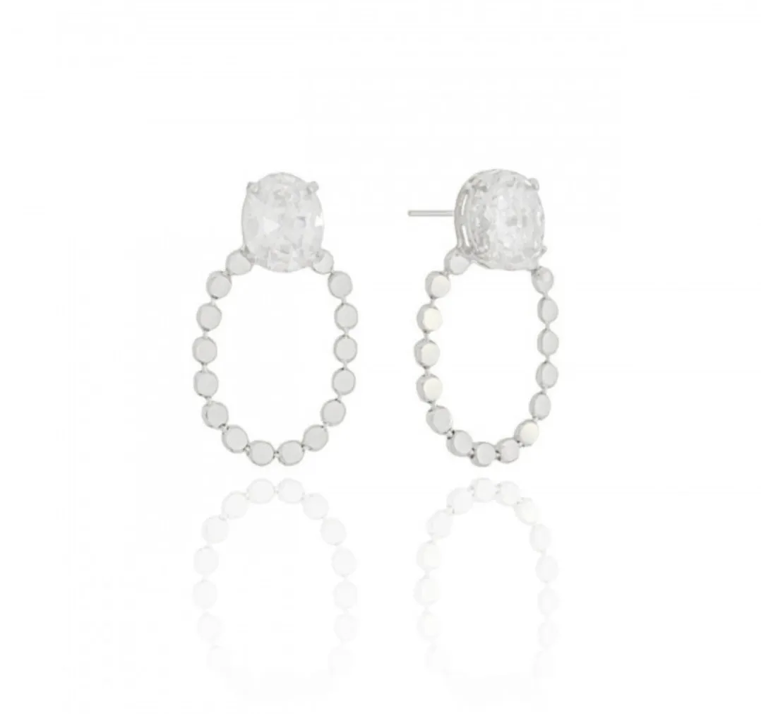 EARRING GEM   CIRCLE FLAT