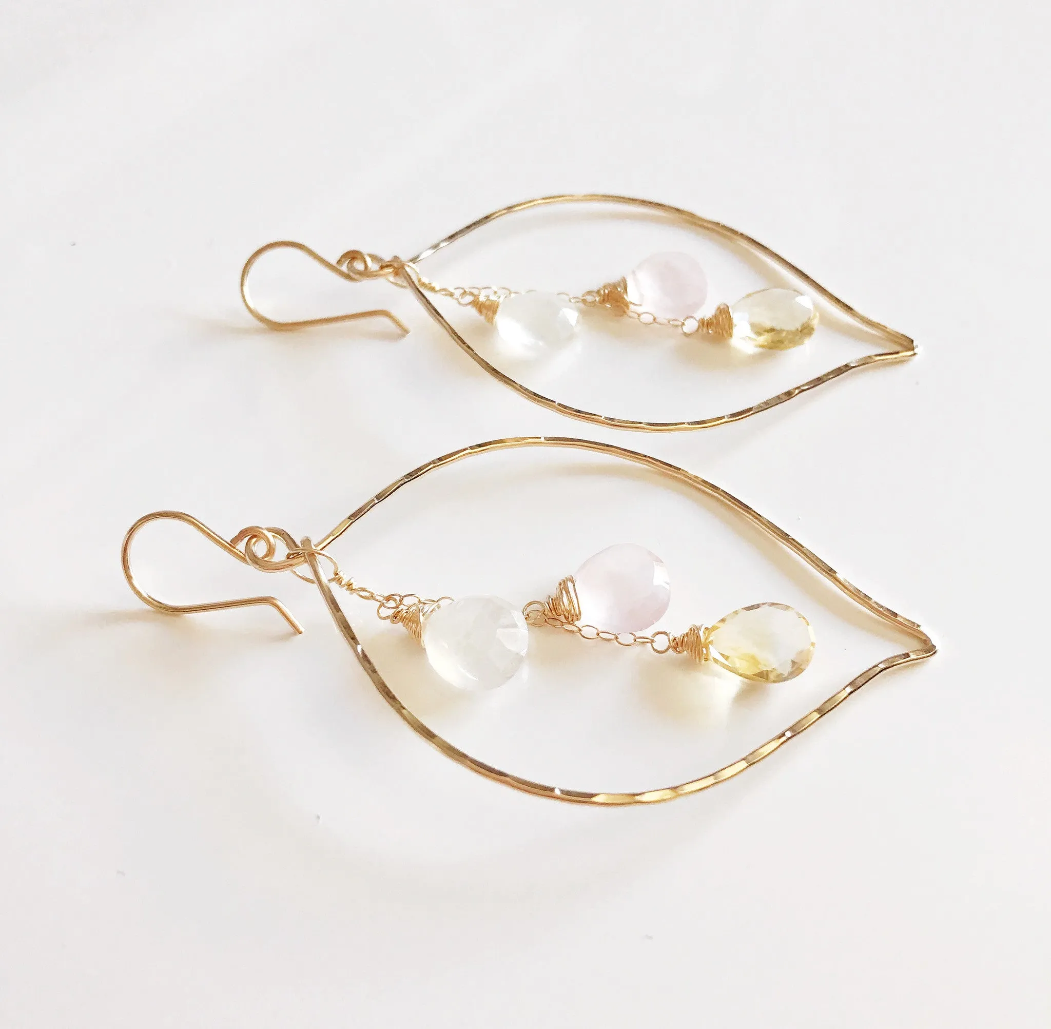 Earrings Yuri - pastel gemstones (E122)