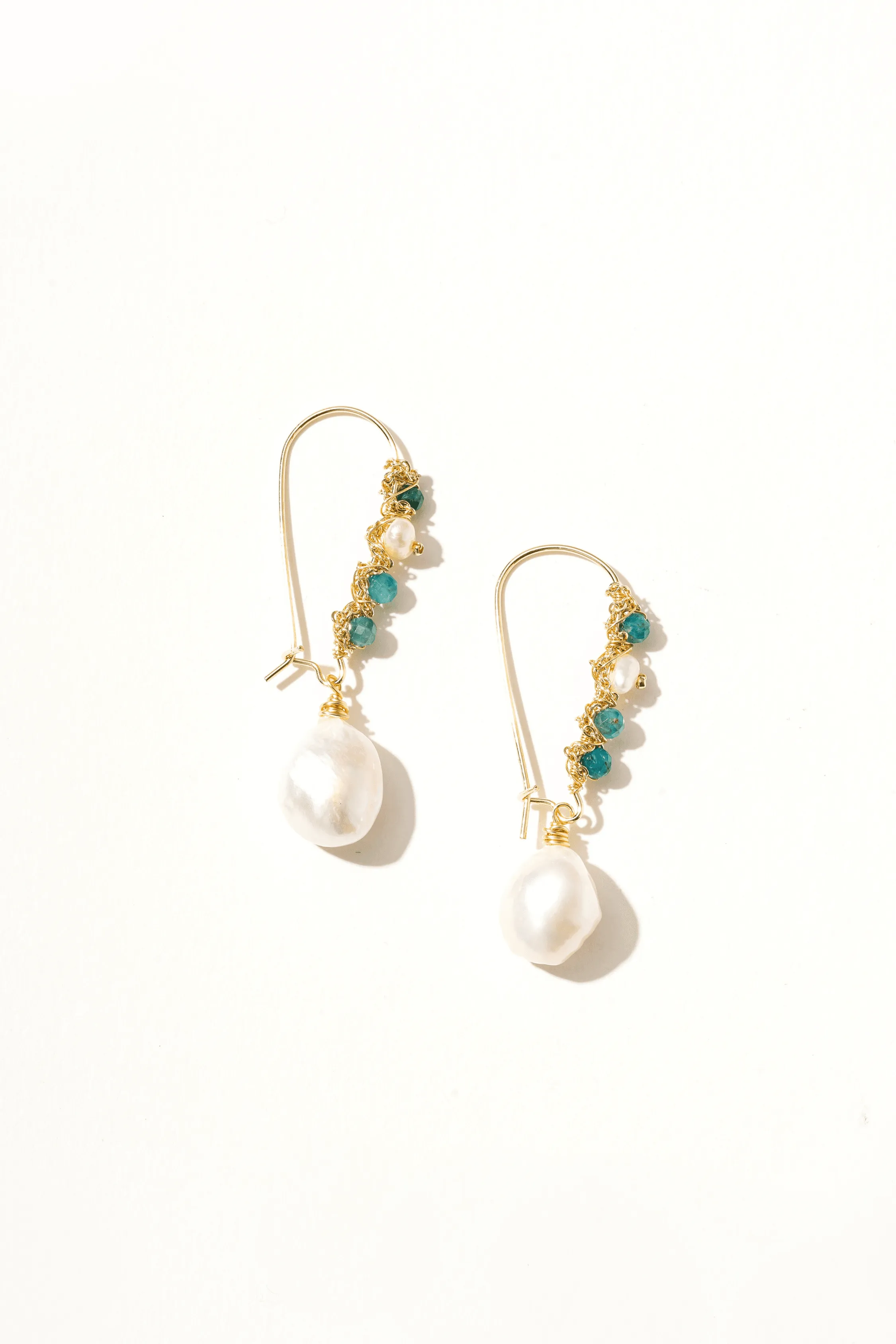 Ellarian Pearl & Gem Mix Drop Earrings