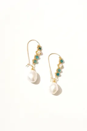 Ellarian Pearl & Gem Mix Drop Earrings