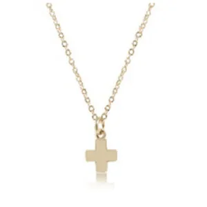 enewton egirl 14 Necklace Gold - Signature Cross Small Gold Charm