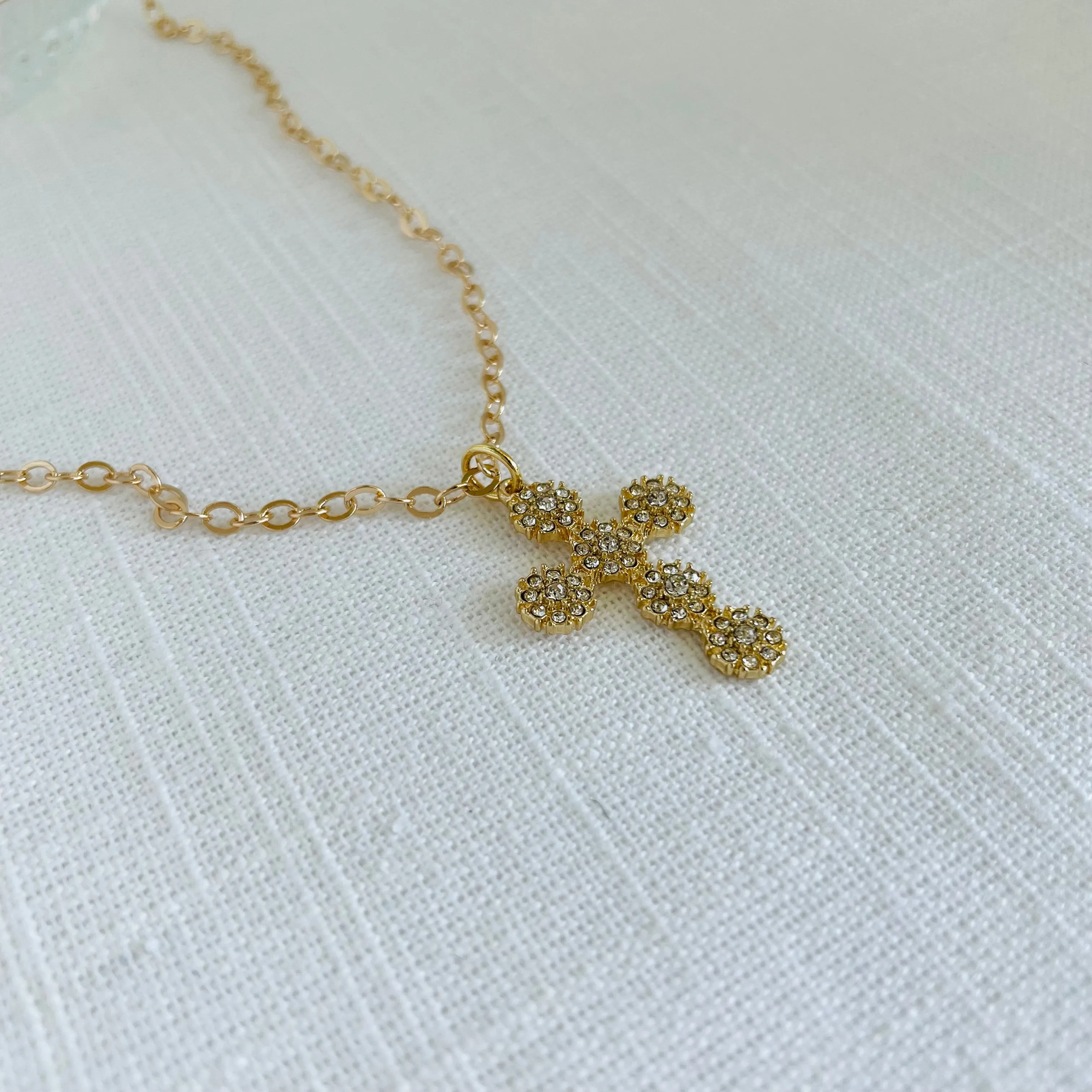 Floral Cross Pendant