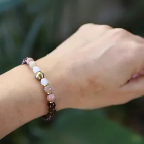 Garnet and Love Gemstones Bracelet