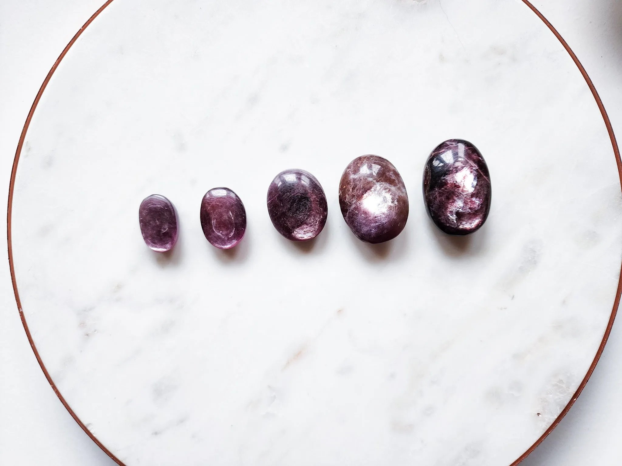 Gem Lepidolite Mini Palm Stones