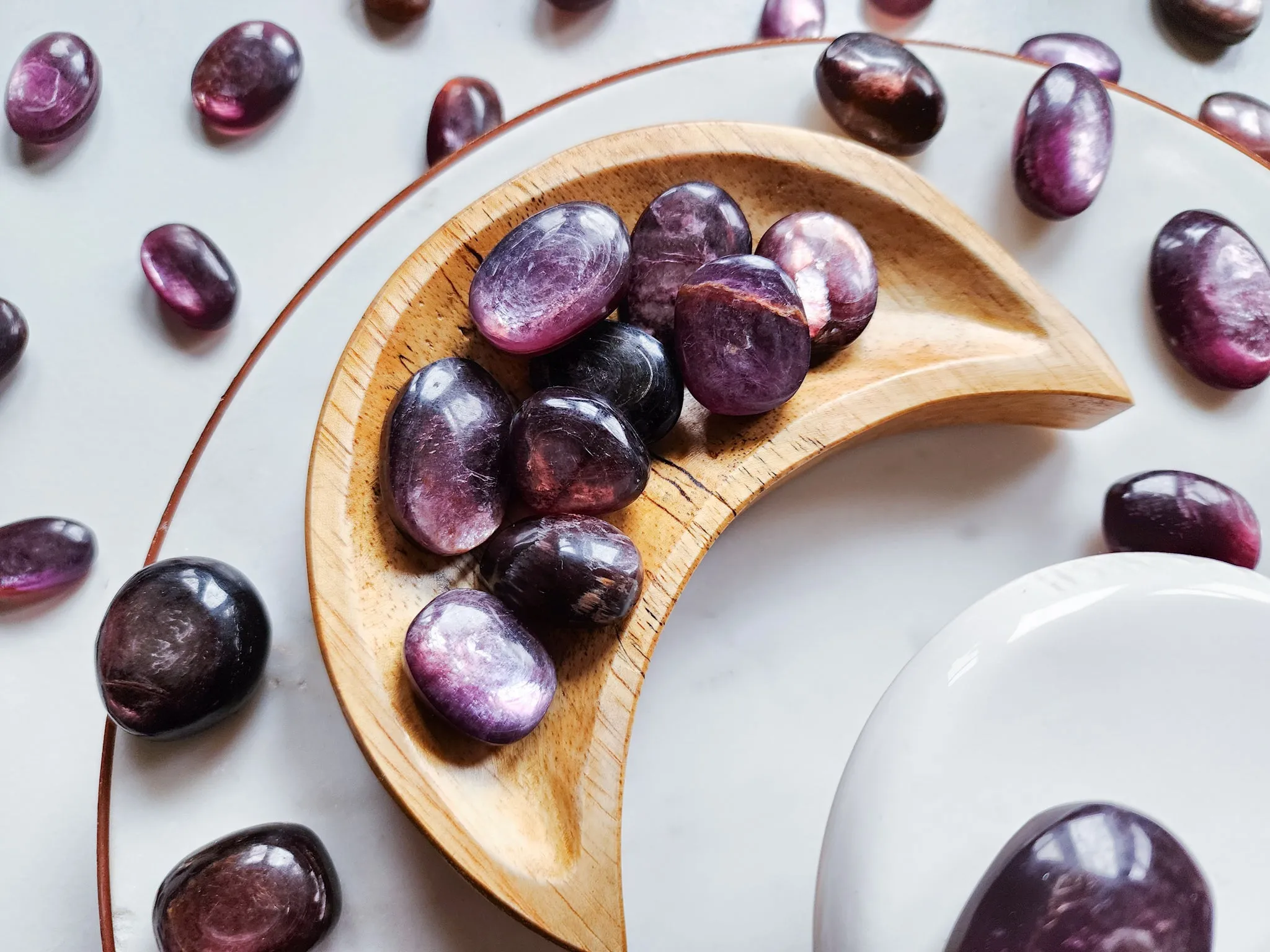 Gem Lepidolite Mini Palm Stones