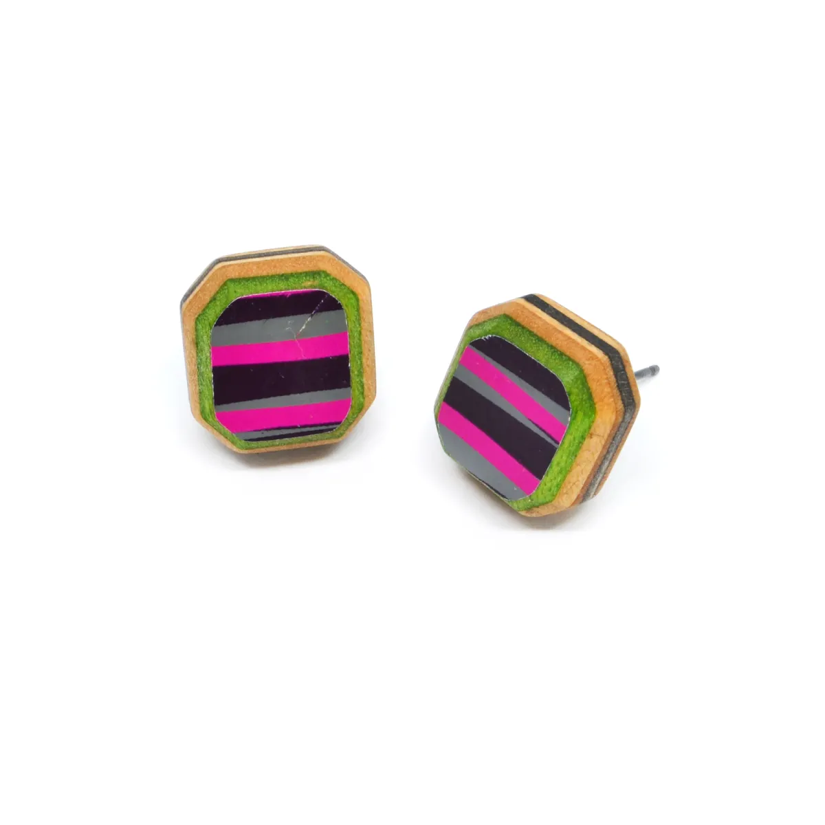 Gem Solitaire Studs, Striped