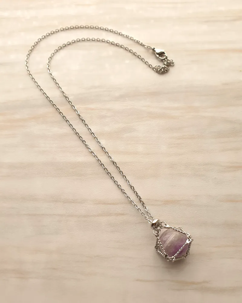 Gem Web Necklace