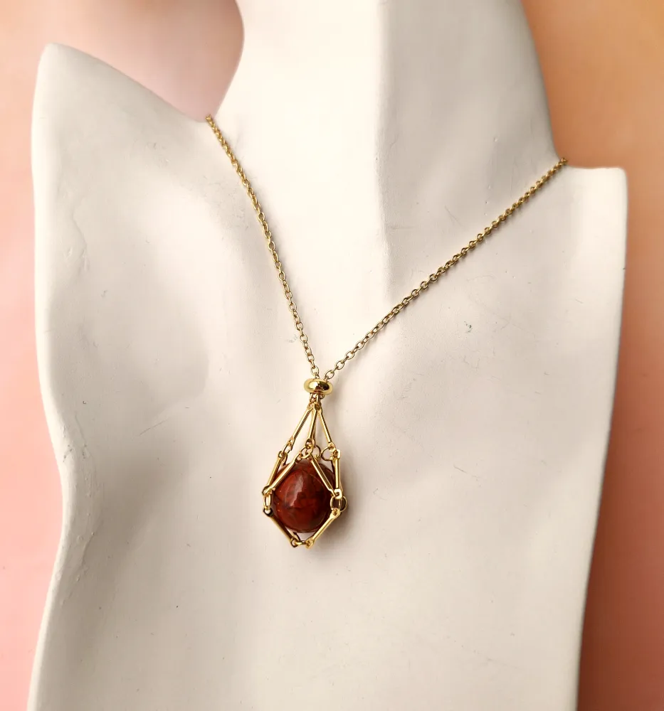 Gem Web Necklace