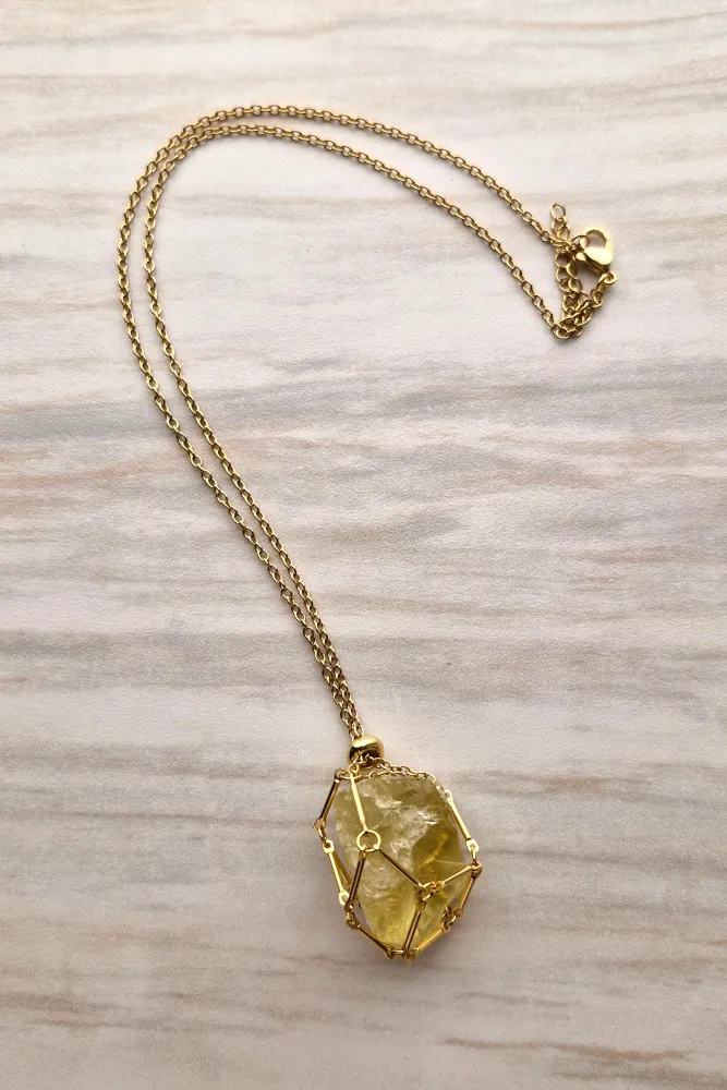 Gem Web Necklace